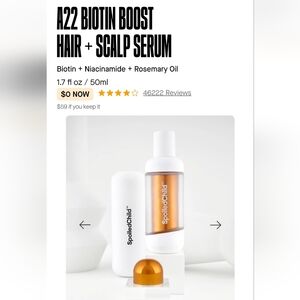SpoiledChild A22 Biotin Boost Hair + Scalp Serum - White and Orange